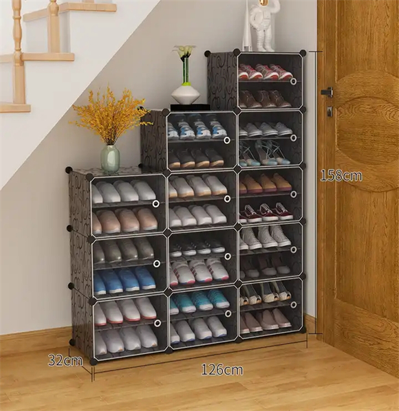 Shoe rack with cover